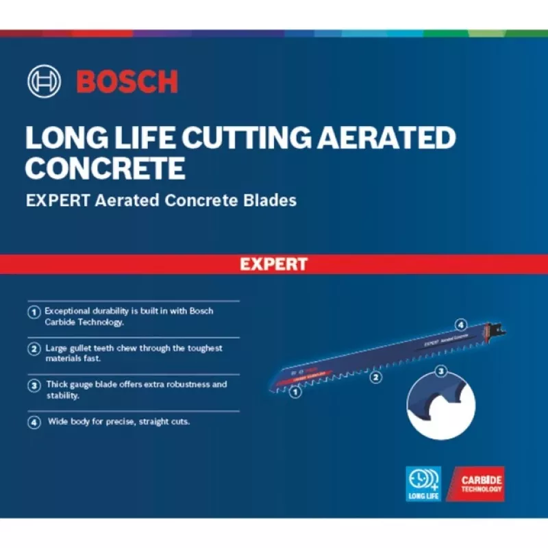 Bosch Expert 2 608 900 410 lama per seghetto alternativo/seghetto a rullo/seghetto a sciabola Carbide 1 pezzo