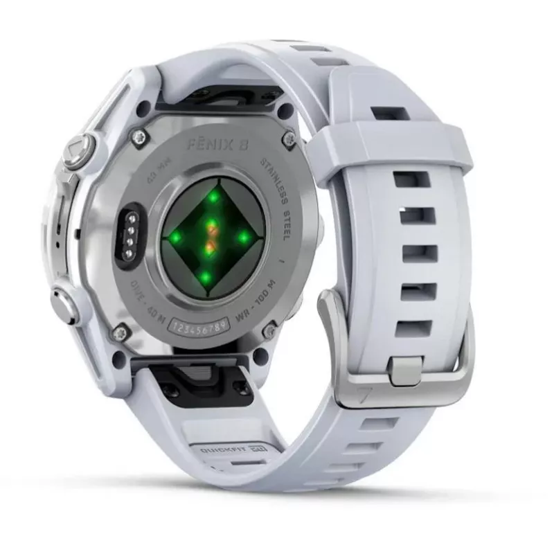Garmin Fenix 8 3,3 cm (1,3) AMOLED 43 mm digitale 416 x 416 pixel touchscreen argento Wi-Fi GPS (satellitare)