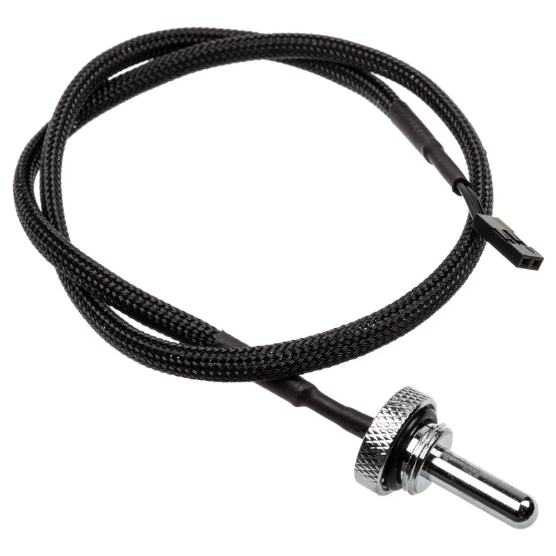 Alphacool Eiszapfen sensore di temperatura Plug G1/4 - sensore di temperatura per sistema di raffreddamento a liquido - cromo - 50 cm