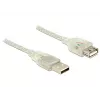 Cavo USB DeLOCK 83881 USB 2.0 1 m USB A trasparente