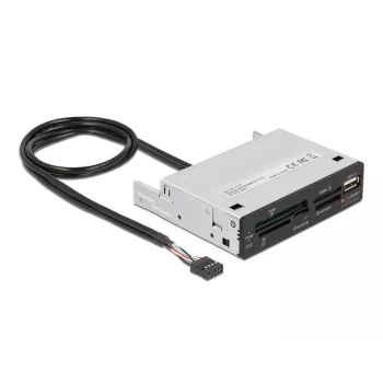 Lettore di schede DeLOCK 91708 USB 2.0 interno nero grigio CF SD MicroSD