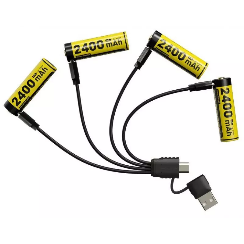 Batteria ricaricabile Li-Ion AA 1,5V Nitecore NH2400 2400mAh - confezione da 4
