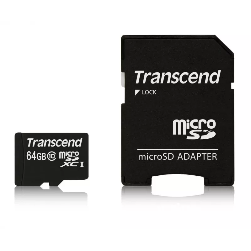 Memoria flash Transcend 64GB MicroSDXC Classe 10 con adattatore