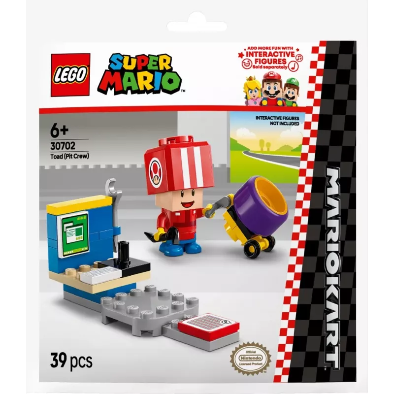 LEGO giocattolo Mario Kart Toad Pit Crew Polybag 30702 piccolo set minifigure accessori