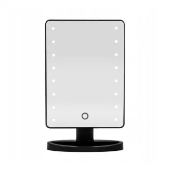 Extralink Specchio Trucco, Nero Illuminato con Supporto