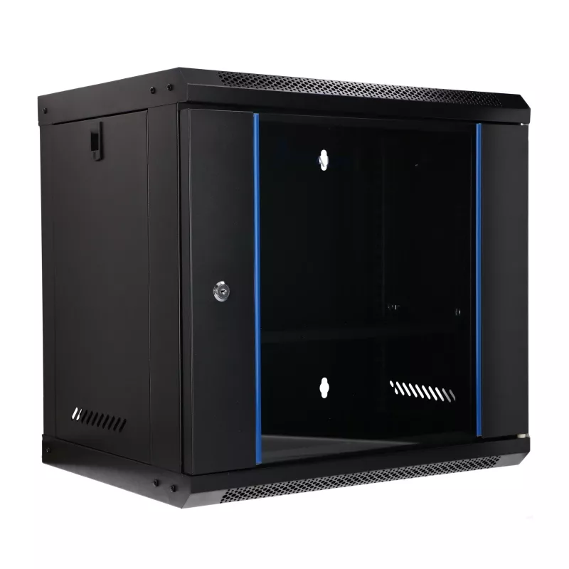 EXTRALINK LITE 9U 530X400 armadio rack a parete nero con ripiano