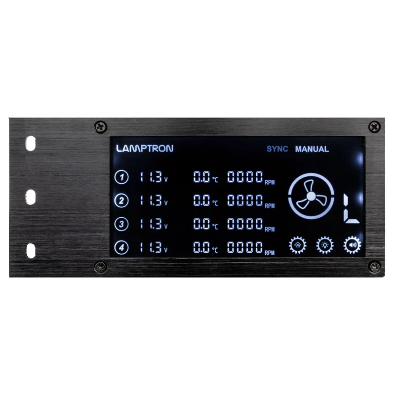 Controller ventole e RGB Lamptron RW460 per sistemi di raffreddamento a liquido — nero