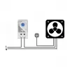 Delock 66823 termostato con contatto NC per guida DIN, grigio