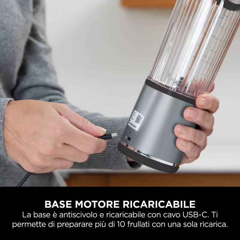 Frullatore sportivo Ninja Blast BC151EUNV — contenitore 0,53 L, 14,4 W, a batteria, blu