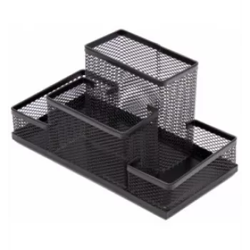 Astuccio Forpus, nero, vuoto, scomparto 4, lamiera forata 1005-012