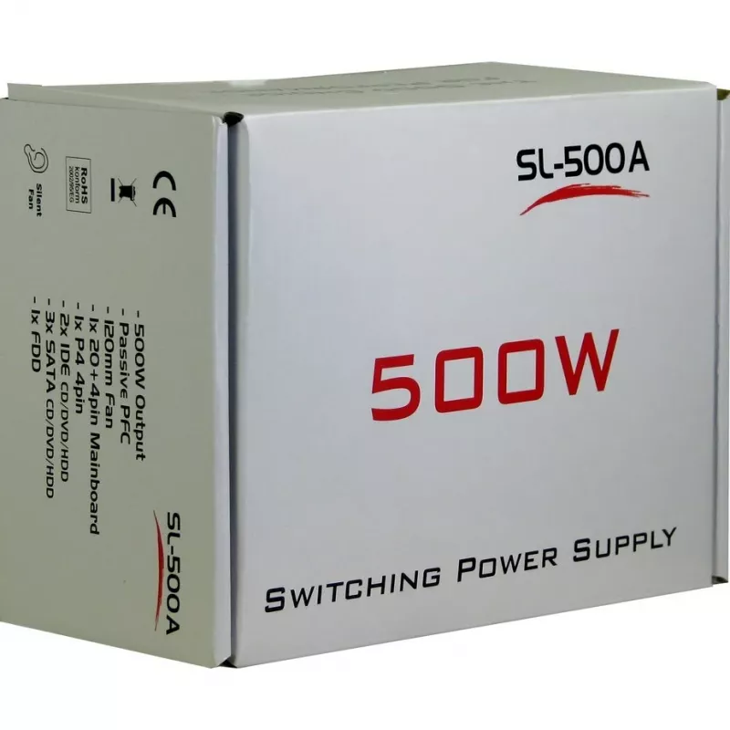 Alimentatore Inter-Tech SL-500W(A) 500W ATX non modulare