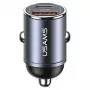 Caricabatterie da auto usams C38 30W — 1x USB-A + 1x USB-C ricarica rapida