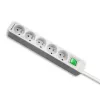 Qoltec 50290 ciabatta elettrica 1,8 m 5 prese AC per interni bianco