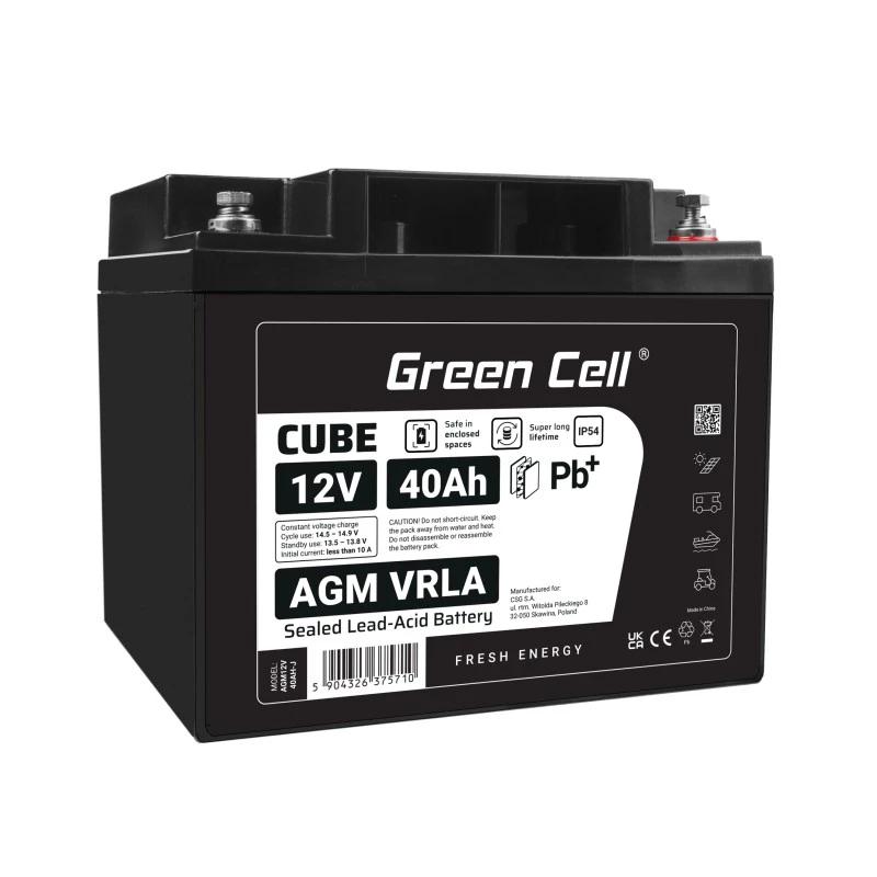 Batteria AGM VRLA 12V 40Ah IP54