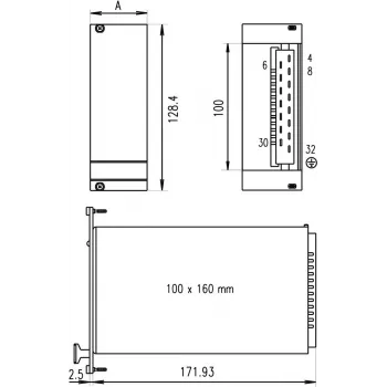 SCHROFF Pannello frontale per PSM - FRONTPL.HF PSU PSM 3HE 10TE (21005477)