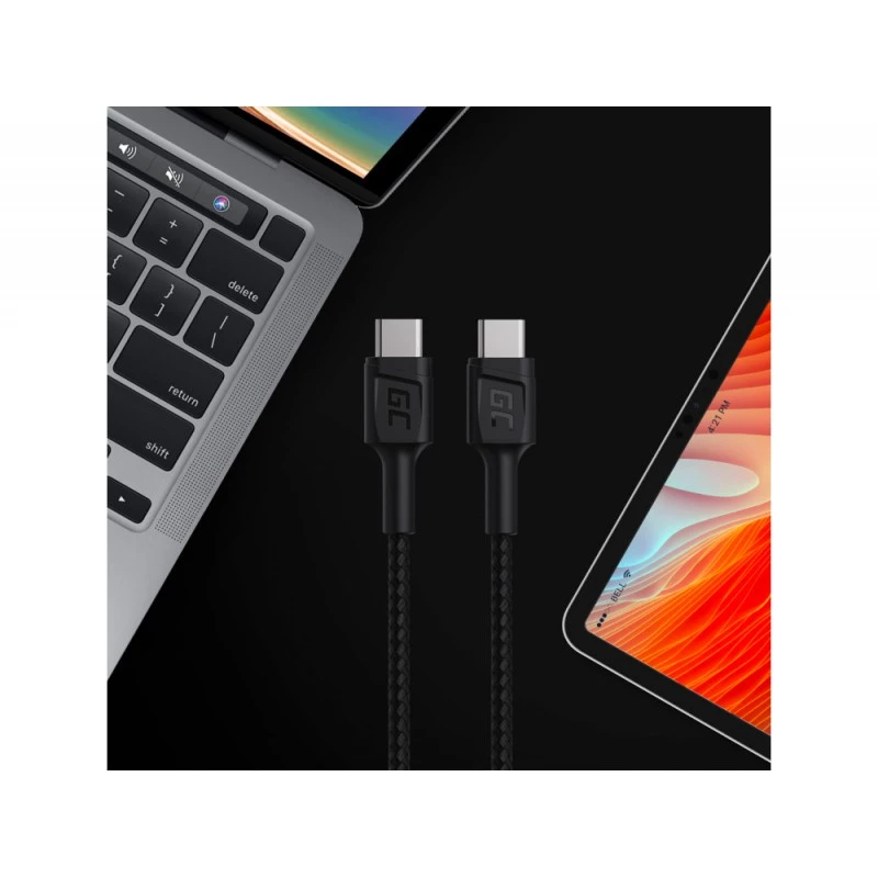 Cavo USB Green Cell KABGC30 USB 2.0 1.2 m USB-C nero
