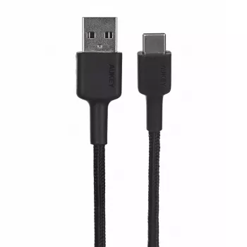 Cavo USB-A a USB-C AUKEY CB-CD30 0,9 m – nero, intrecciato, USB PD 3.0, 0,48 Gbit/s