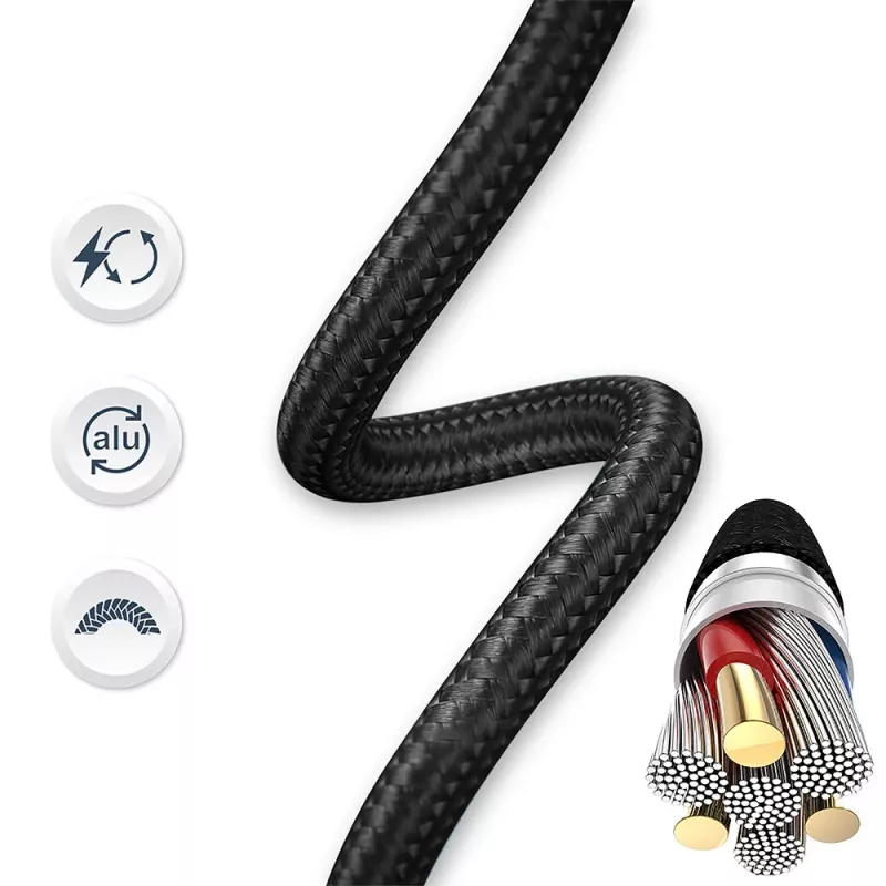 Cavo USB a Lightning Tellur TLL155761, 1 m, 3 A, nero