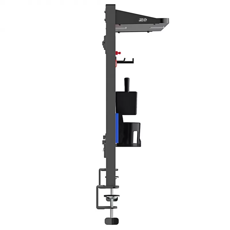 Pannello divisorio / organizer per scrivania Ergo Office, carico max. 10 kg, lavagna bianca, larghezza 1116 mm, nero, ER-301 B