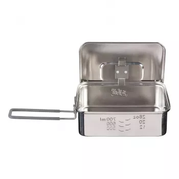 Pentola ESBIT PT1200ST acciaio inox pentola da campeggio 1,2 L, 554 g, argento