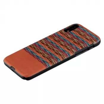 Custodia per smartphone man and wood per iPhone XR — Browny Check nero custodia protettiva