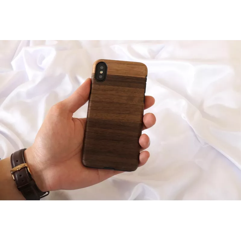 Custodia per smartphone man and wood per iPhone X/XS — fango nero