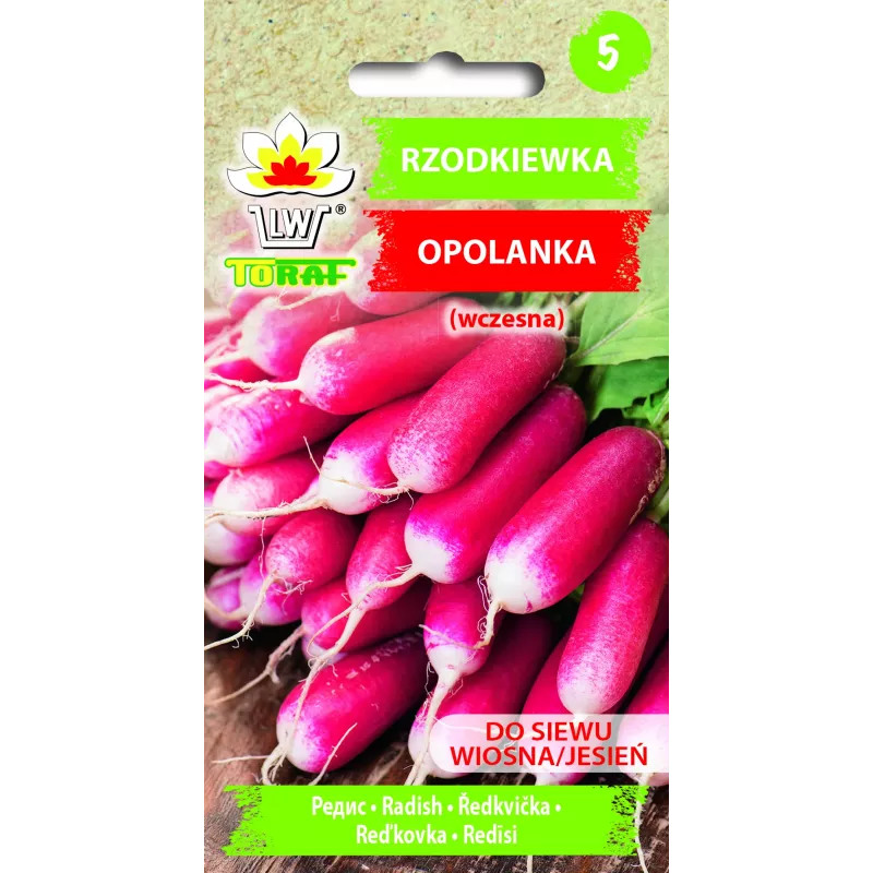 Semi di ravanello Opolanka Toraf, confezione da 10 g