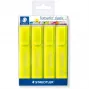 Pennarello Staedtler 364-1P WP4 punta a scalpello giallo 4 pz.