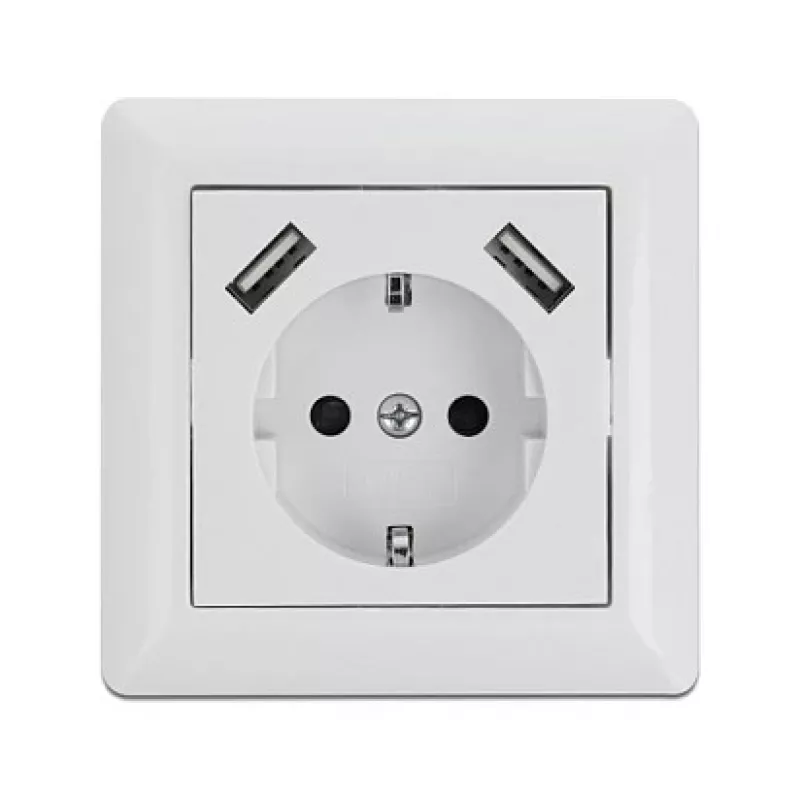 Presa 2 x USB + CEE 7/3 DeLOCK 11473