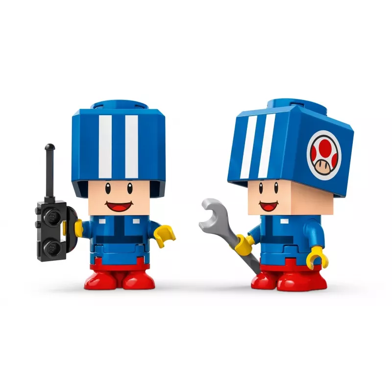 Giocattolo da costruzione set LEGO 72035 Super Mario Mario Kart officina di Toad, livelli interattivi e personaggi