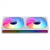 Jonsbo ZB-240WR Infinity Mirror ventola, ARGB, PWM, pale invertite, 240 mm, bianco