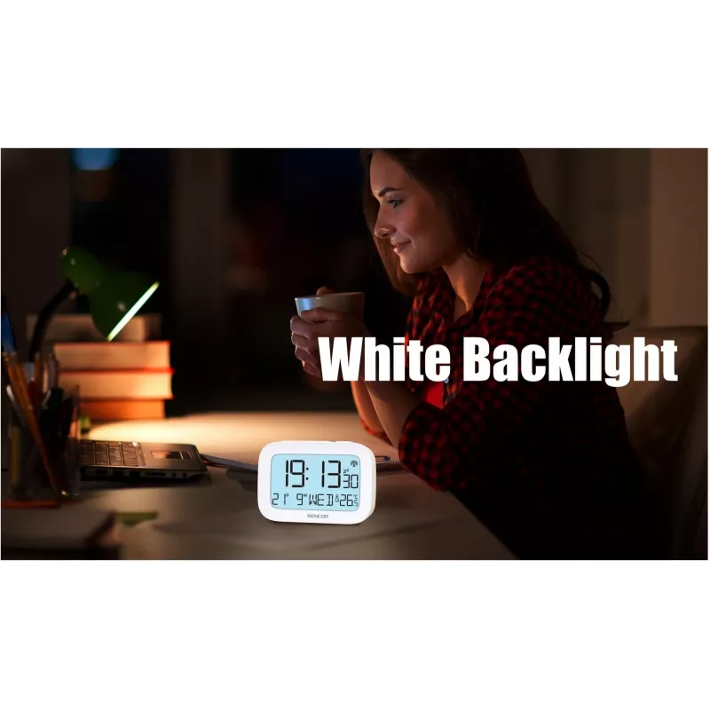 Sveglia digitale SENCOR SRC 2200 con display LED e batteria di backup