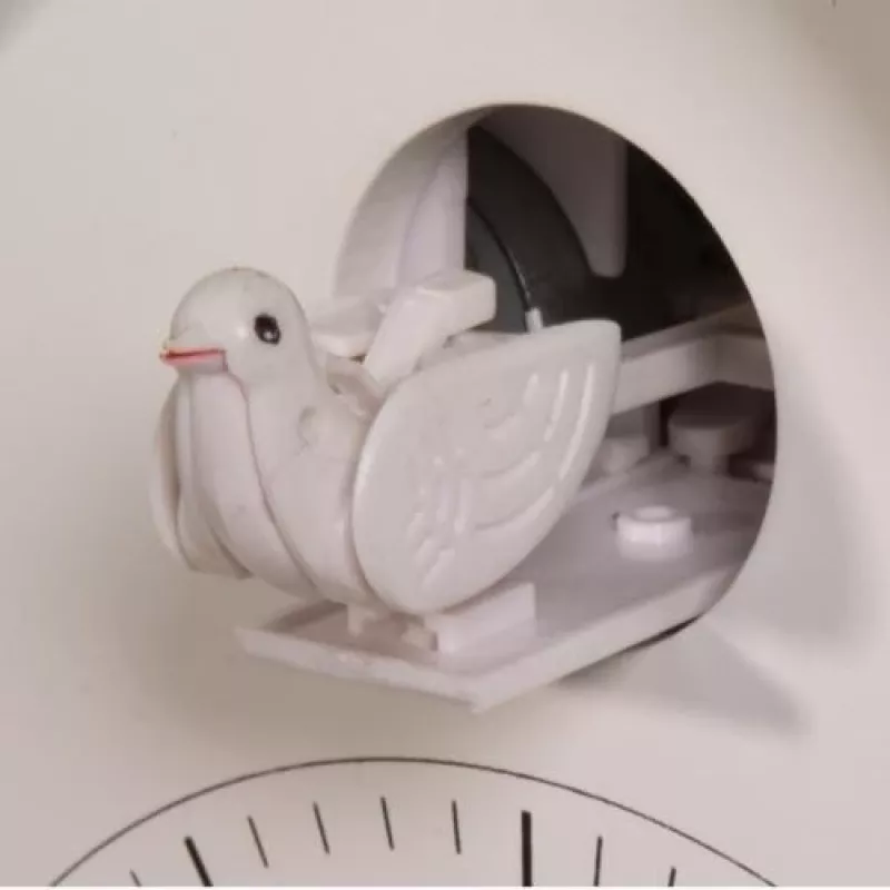 NeXtime orologio 3108bl Birdy, 24,5x25,5x9,8 cm, da parete, blu/bianco