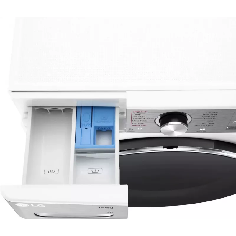 LG F2WR909P3W lavatrice, 9 kg, 47,5 cm, 1200 giri/min