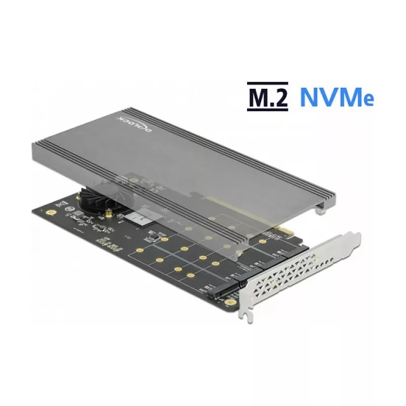 Scheda DeLOCK PCI Express x16 su 4 x NVMe M.2 Key M interne 89044