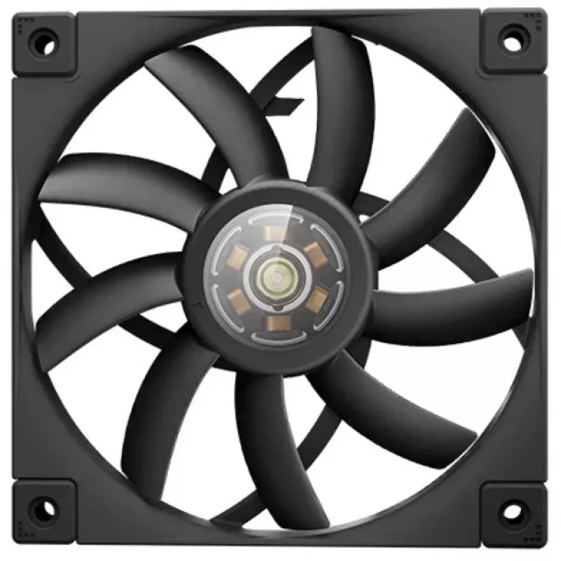 Ventola per case slim PWM da 120 mm DeepCool FT12 slim – nera, design low-profile, controllo PWM