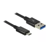 DeLOCK Premium - cavo USB - USB Type-C 24 pin (M) - a - USB Type-A 9 pin (M) - 1,0 m (USB 3.1 Gen2) - nero (83983)
