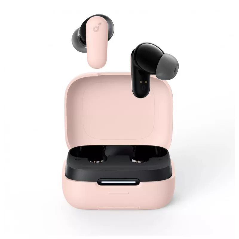 Headset Anker P30i headset wireless in-ear per chiamate e musica, USB Type-C, Bluetooth, rosa chiaro