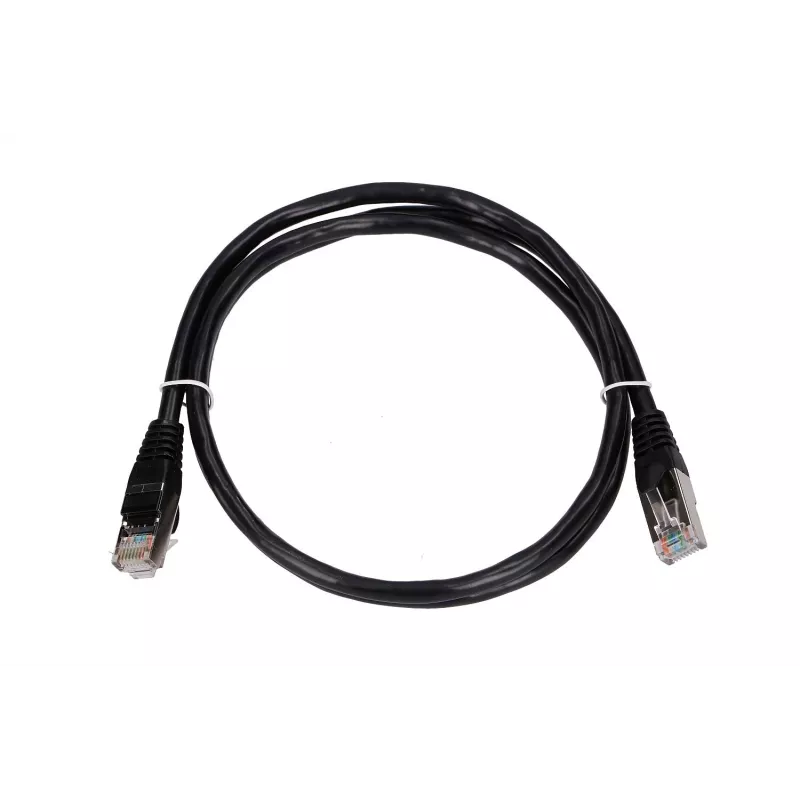 Cavo patch LAN Extralink Cat5e FTP 1 m, F/UTP schermato, RJ-45 su RJ-45, nero