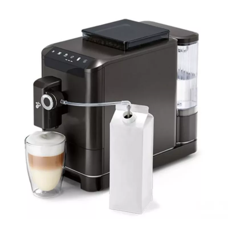 Macchina per espresso Tchibo Esperto2 Milk nero — schiumatore di latte integrato, macchina per caffè espresso automatica per il piano di lavoro