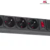 Prolunga elettrica Maclean MCE219 1,5 m 5 prese AC per interni nero