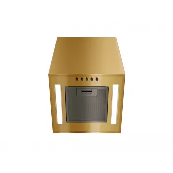 Cappa aspirante MAAN Ponza Mini WPB 430 — corpo in acciaio, finitura oro, controllo elettronico, telecomando, Ø300 mm, altezza 400 mm