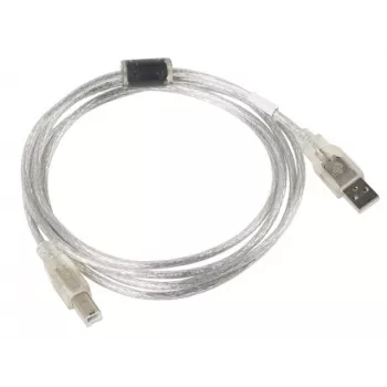 Cavo USB 2.0 LANBERG CA-USBA-12CC-0018-TR, USB A (connettore maschio) su USB B (connettore maschio), 1,8 m, trasparente