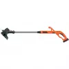 Black+Decker ST1823 tagliabordi a batteria 18 V, 25 cm, Li-ion 1,5 Ah, asta telescopica, arancione/nero