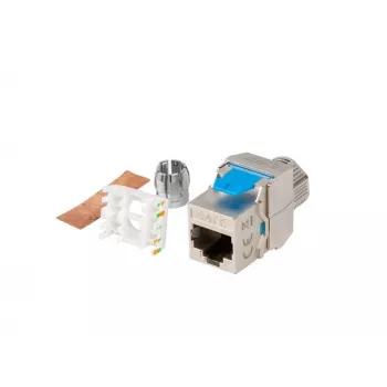 Modulo keystone Lanberg KSF8-4000 piatto blu argento RJ-45