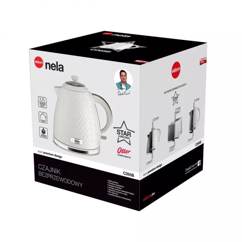 ELDOM C265B NELA bollitore 1,7 L 2000 W bianco