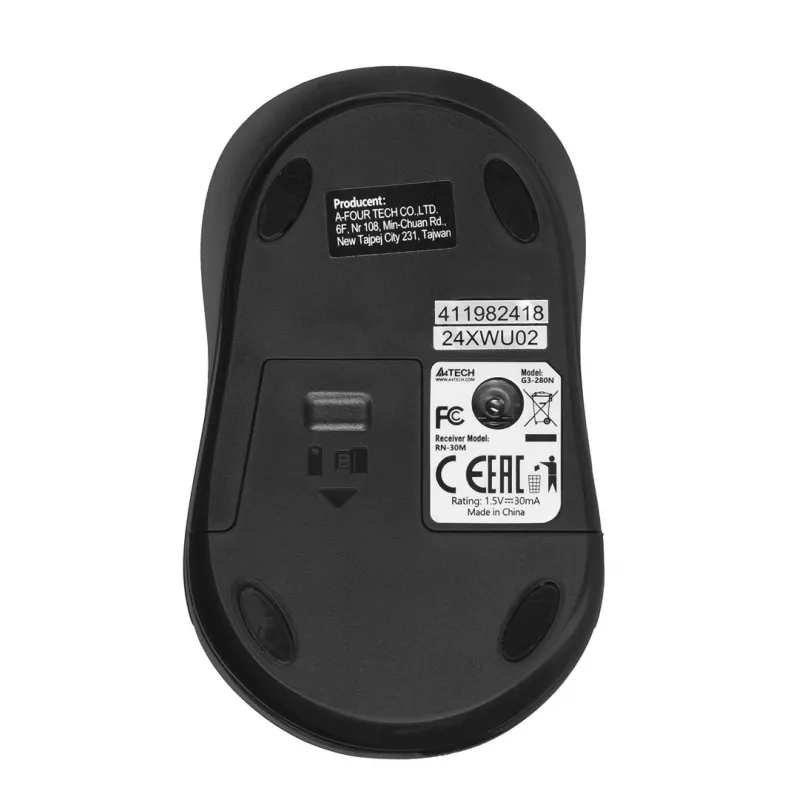 Mouse A4Tech G3-280N ambidestro RF wireless ottico 2000 DPI