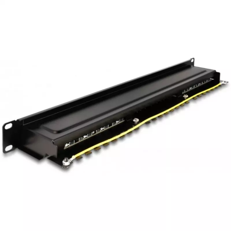 Patch panel DeLOCK 66876 1U Cat6a nero metallo