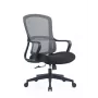Sedia da ufficio ergonomica Up Up Darwin nero, tessuto nero + rete grigia