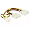 Cavo di alimentazione interno DeLOCK 83658 0,39 m 3 pin su 2 x Molex 4 pin